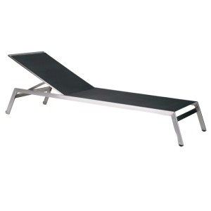 Papatya Liegestuhl Zen Anthrazitgrau 22 Webstoff Stahl