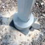 MCW Bodenhülse A96 Ø 49mm für Sonnenschirme, ebenerdig in Beton verankert, mit Schirmmast.
