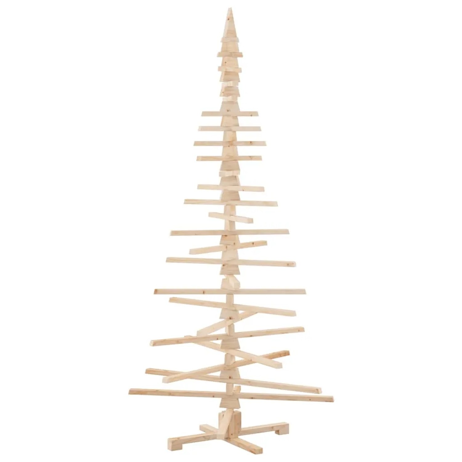 vidaXL Weihnachtsbaum Holz zum Schmücken 210 cm Massivholz Kiefer 4103973