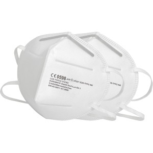 2er-Set LUX FFP2 Masken, weiß, zum Atemschutz gemäß EN149:2001+A1:2009(FFP2).