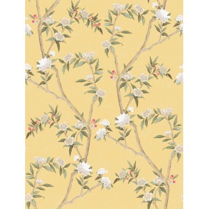 Sanders & Sanders Tapete Blumen Gelb und Grün 53 cm x 10 m