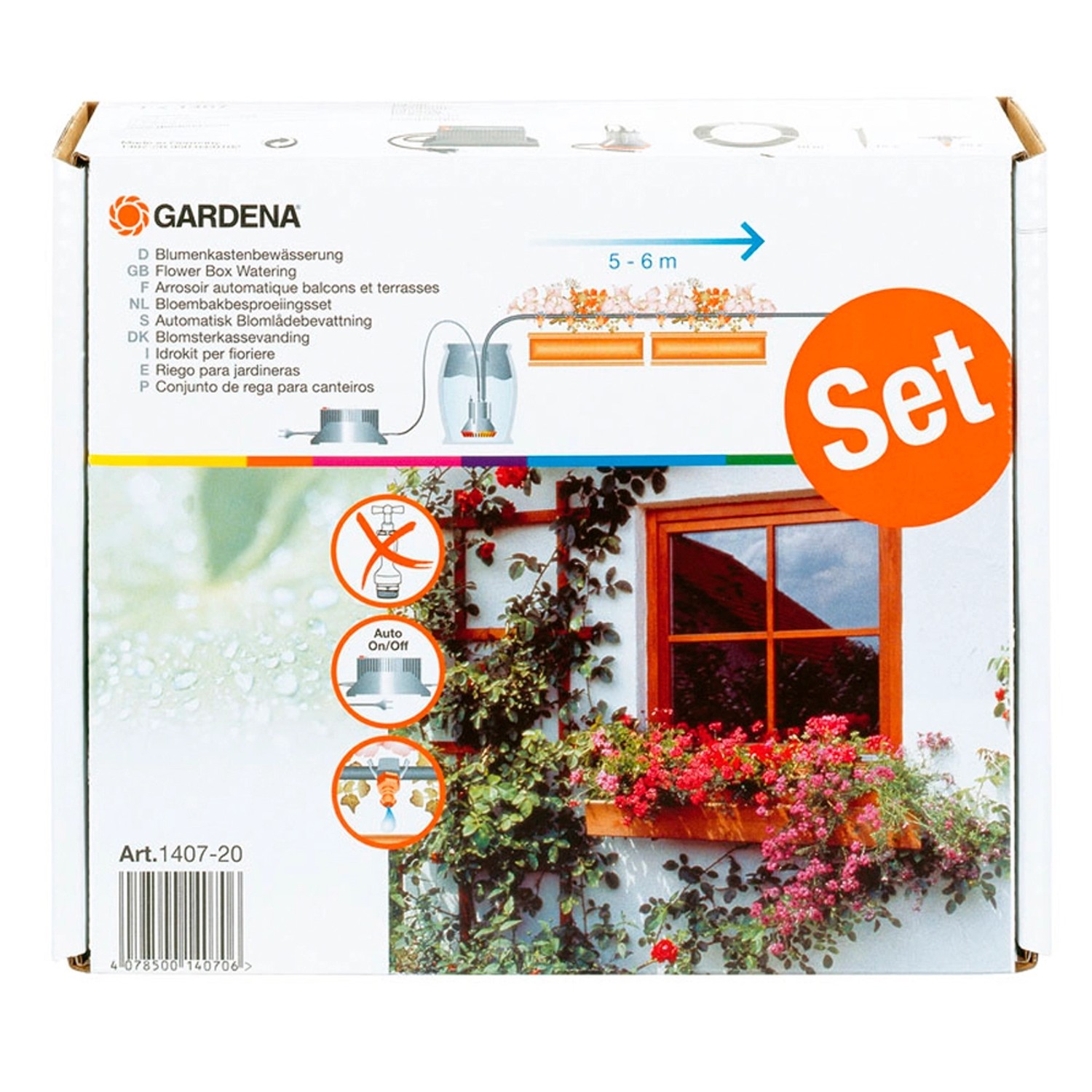 Gardena Vollautomatische Blumenkastenbewässerung 5 - 6 m günstig online kaufen