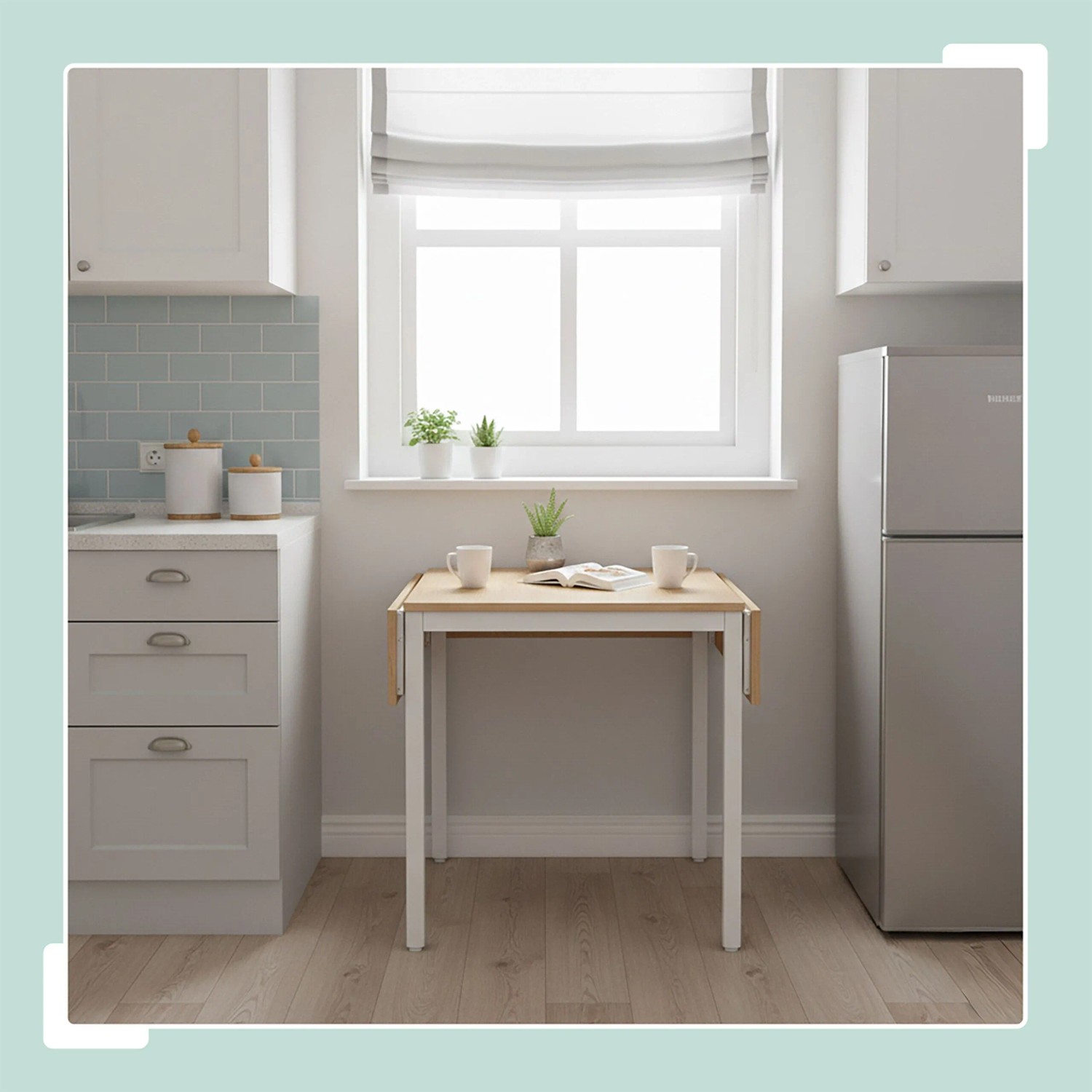 Relaxdays Esstisch MDF Eisen Holzoptik Weiß Klappbar 76 cm x 120 cm x 78 cm_2