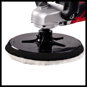 Einhell CC-PO 1100/1 E Polier- und Schleifmaschine mit Polierteller und Polierhaube.