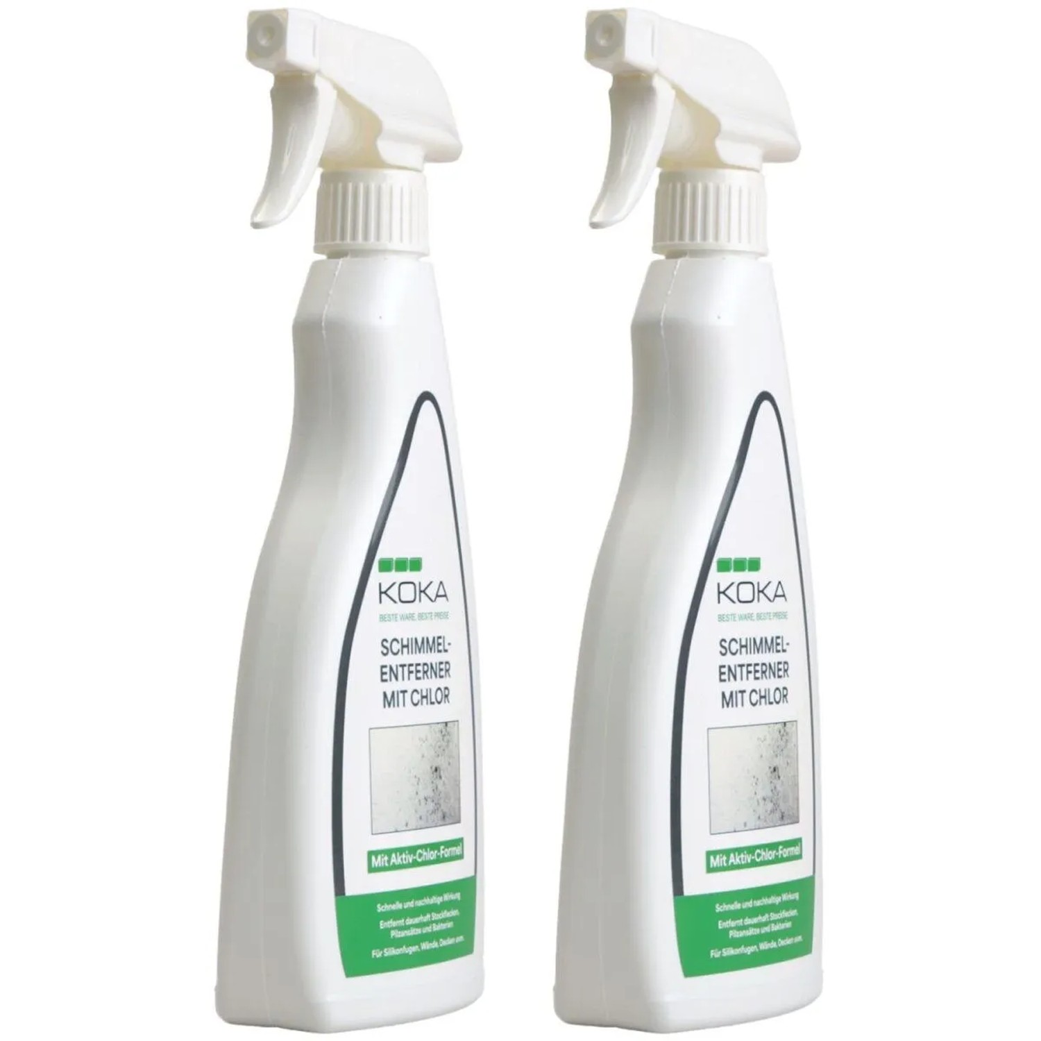 KOKA 2x Schimmelentferner mit Aktiv-Chlor-Formel je 500ml