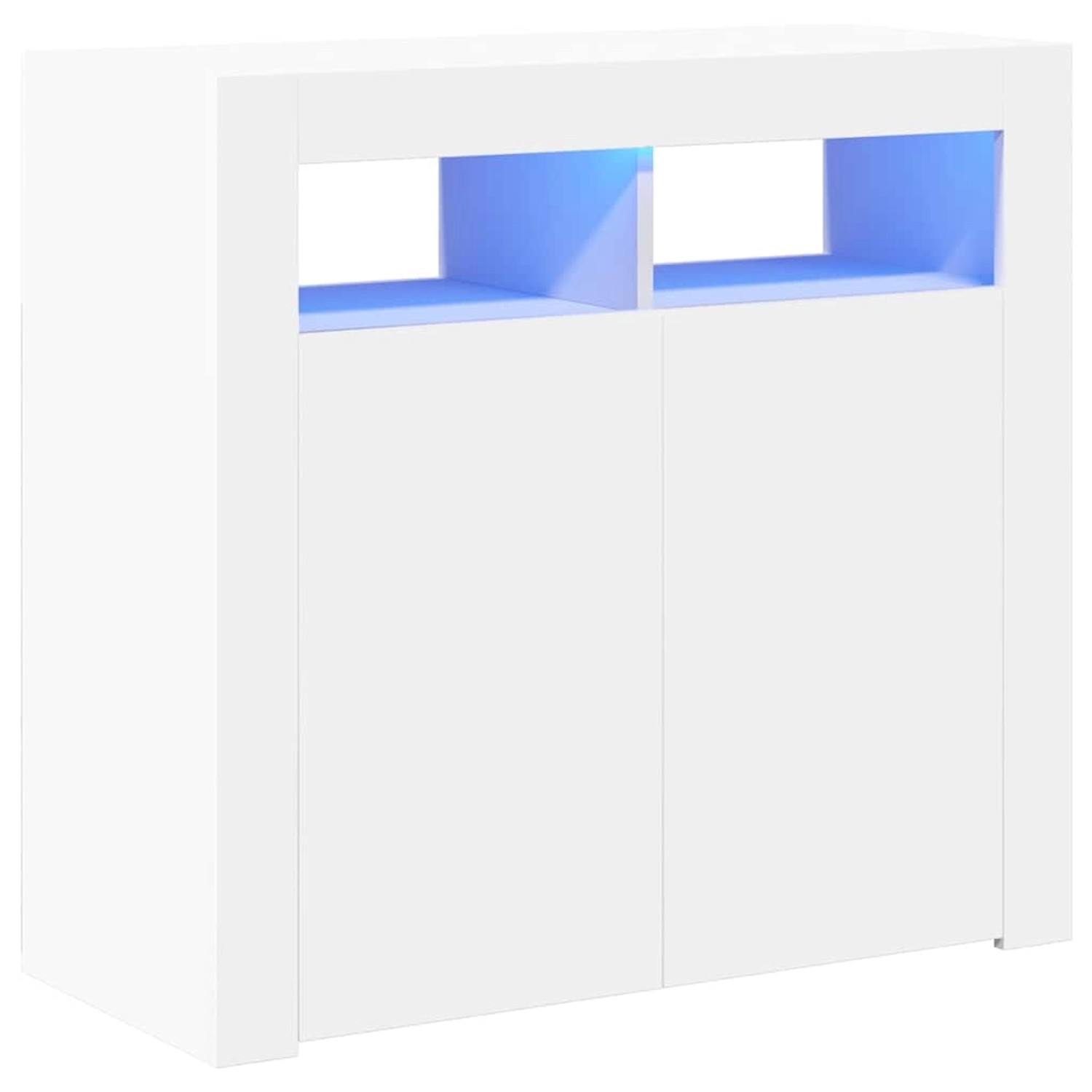 vidaXL Sideboard mit LED-Leuchten Weiß 80x35x75 cm 804328