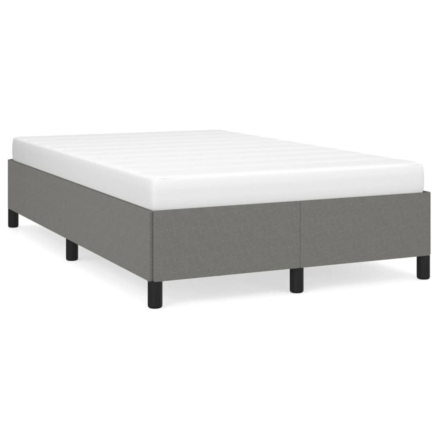 vidaXL Bettgestell ohne Matratze Dunkelgrau 120x190 cm Stoff 379509 günstig online kaufen