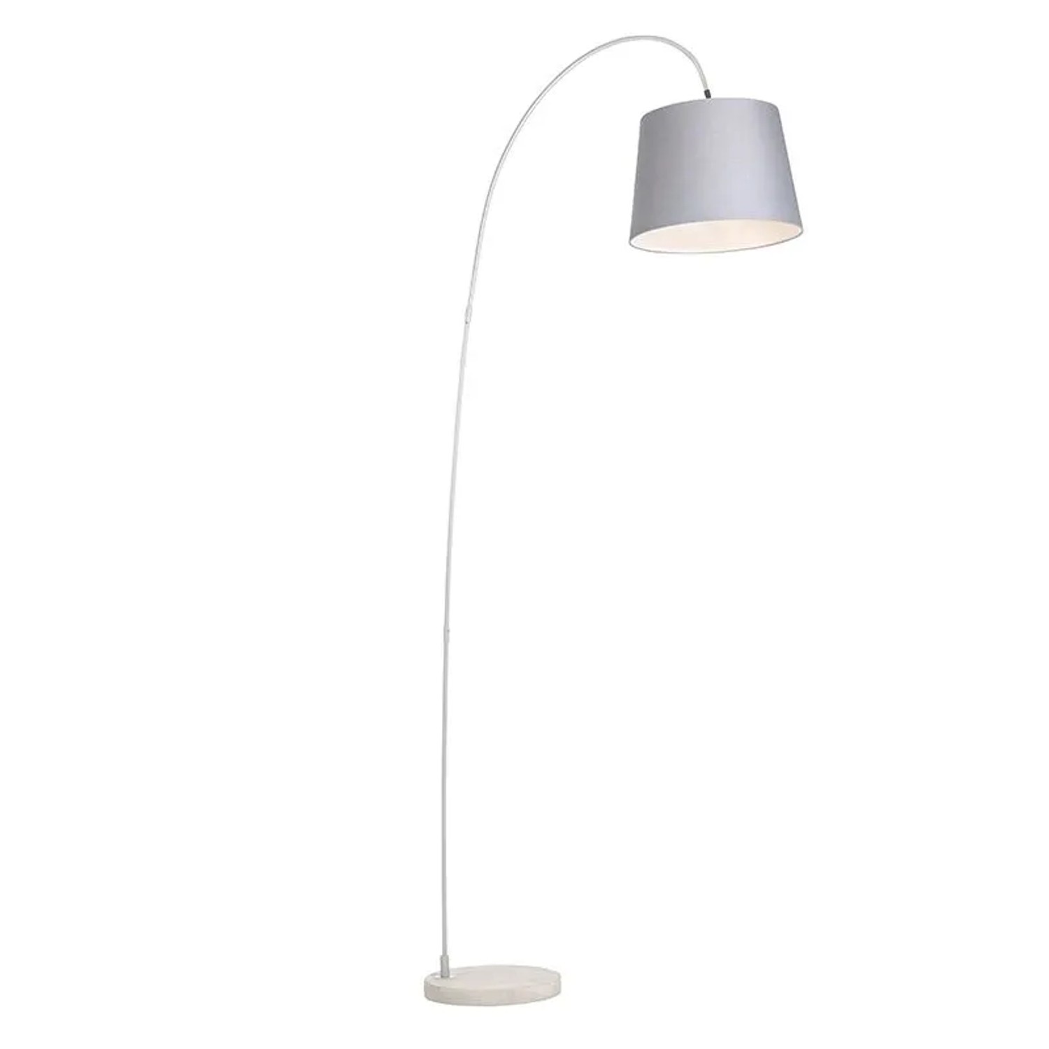 QAZQA Moderne Bogenlampe mit Grauem Schirm Bend