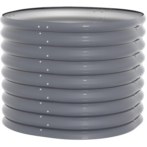 Vitavia Hochbeet 630 Vita Rund, Granit, 82x162x63 cm. Metall-Hochbeet für Garten.