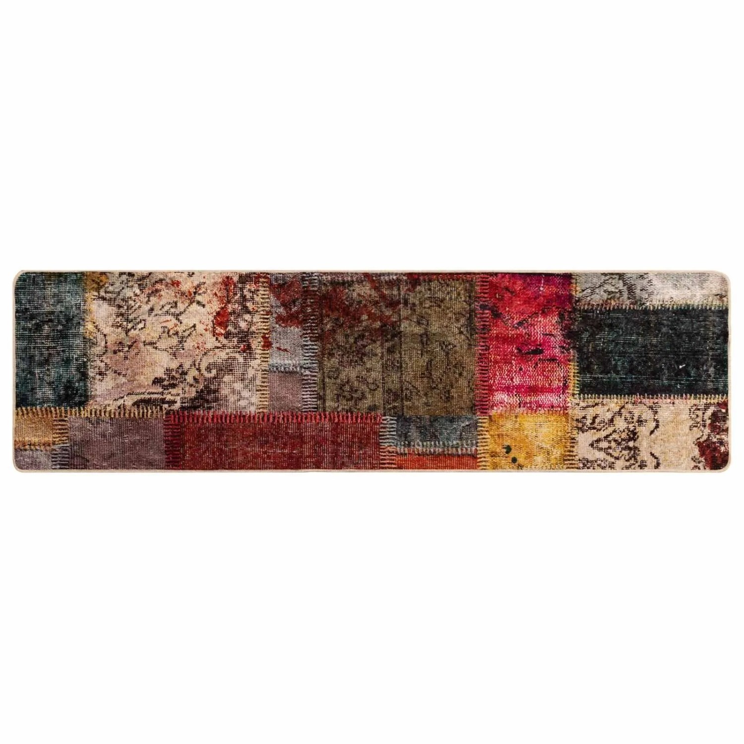 vidaXL Teppichläufer MARSA Mehrfarbig 200 x 50 cm Polyester und PVC 42023236