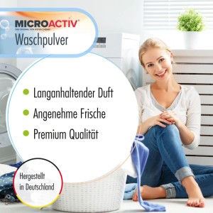Microactiv Vollwaschmittel Waschpulver 10kg für strahlend saubere Wäsche. 
