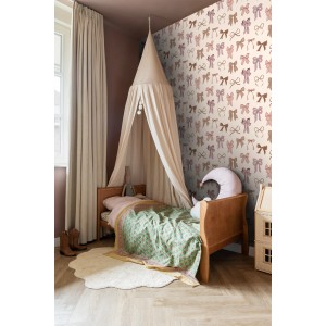 ESTAhome Tapete Kleine Schleifen Braun Rosa Und Lila 50 X 900 Cm 131470