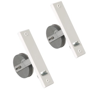 Rollwin 2x Rolladen Gurtwickler Unterputz 185mm Lochabstand Weiß Ohne Gurt Für 23mm Rolladengurt Geeignet Rollo Wickler Mit Abdeckblende