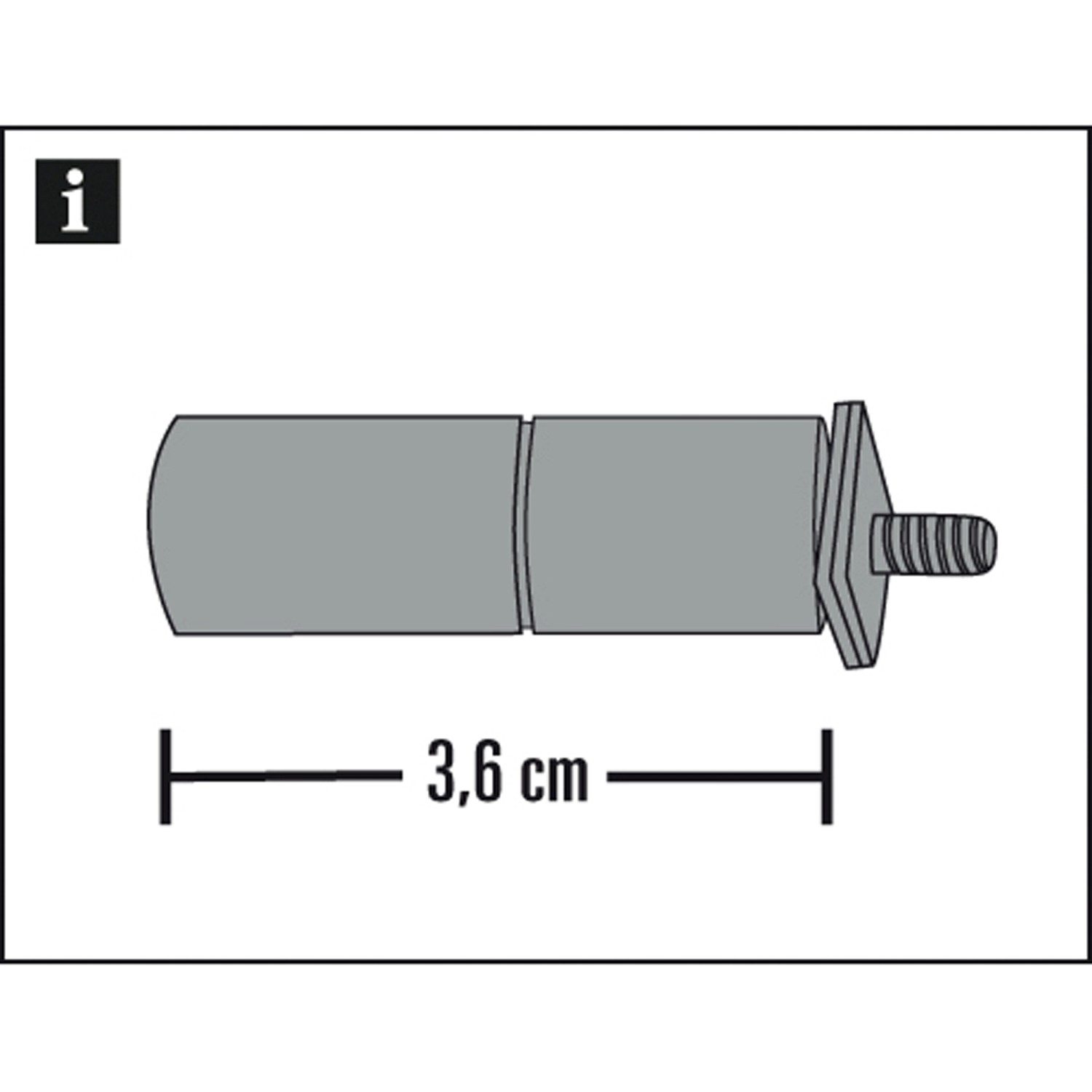 Gardinia Deckenträger Chicago, Edelstahloptik, 3,6 cm, für 20 mm Stangen.