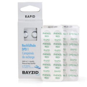 Bayzid Phenolrot & DPD1 Nachfülltabletten (2x30) zur pH-Wert und Chlorwert Messung.