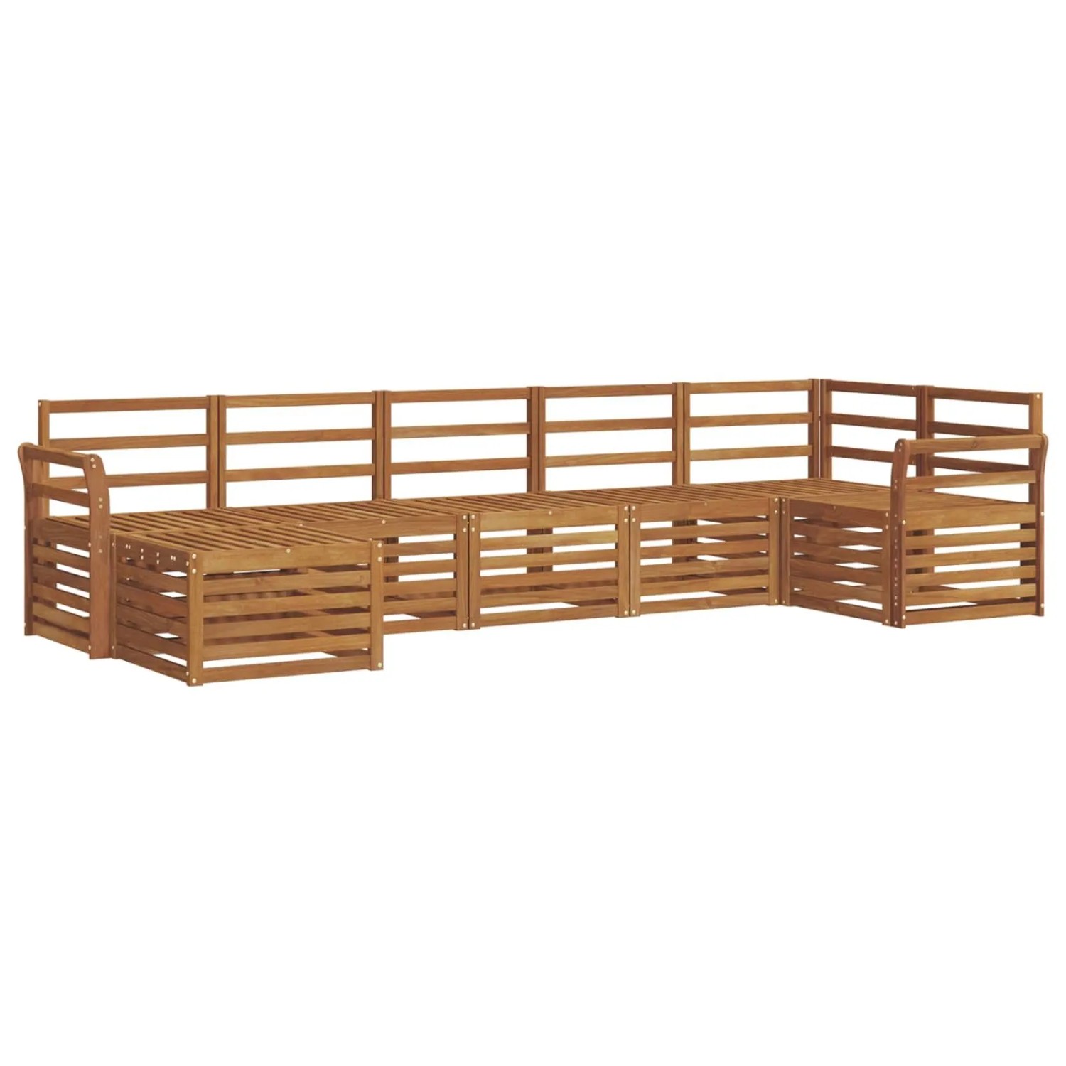 vidaXL Sofagarnituren 7 Tlg Natur Massivholz Akazie 3375169