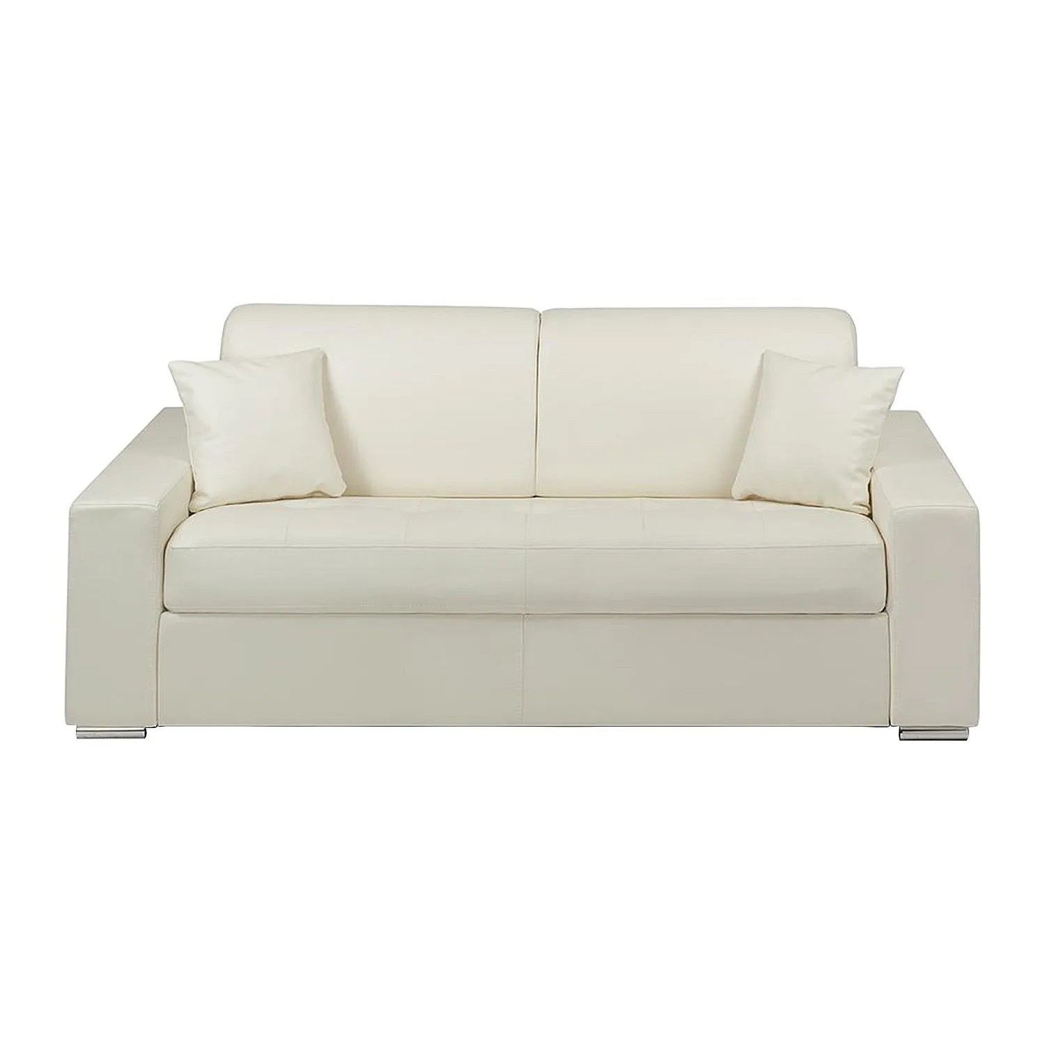 Vente-unique Schlafsofa Emir Weiß 204 cm