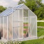 Vitavia Gewächshaus Comet 5000 mit Alu-Rahmen und Zubehör-Set im Garten.