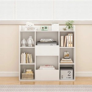 Rebiko Offenes Regal Geräumige Kommode Kalax Weiß für Bücher Büro Modern Groß