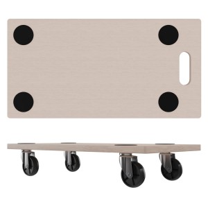 TroniTechnik Rollbrett 2er Set, Transportroller aus Holz mit Antirutsch-Noppen und Rollen, je 200kg Tragkraft.