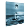 Banjado Schlüsselkasten mit Glasfront, Motiv Wassertropfen, 30x30cm, 50 Haken.