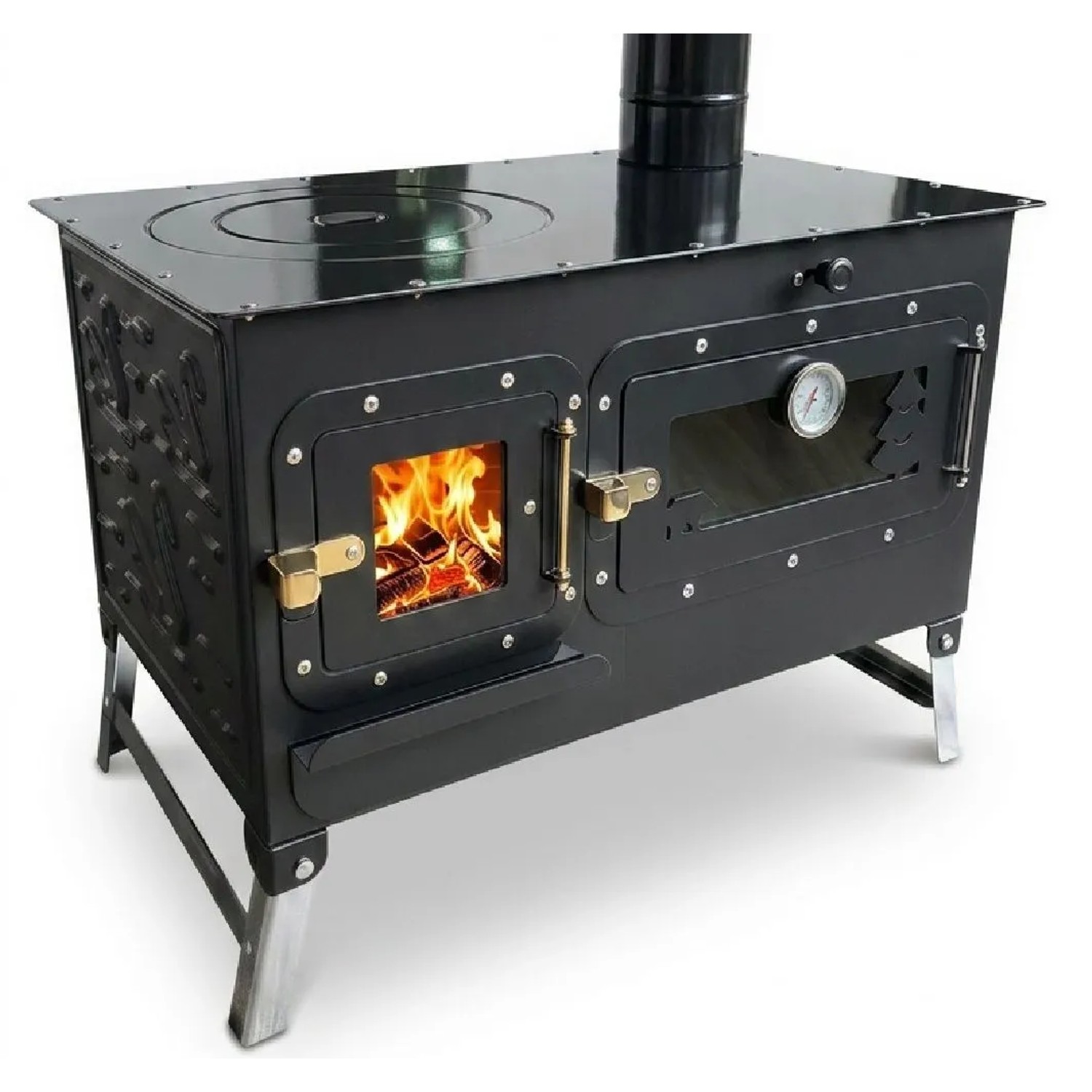 ECOfoxx Outdoor Herd Pizzaofen Rosalie Mit Backfunktion Gartenkamin