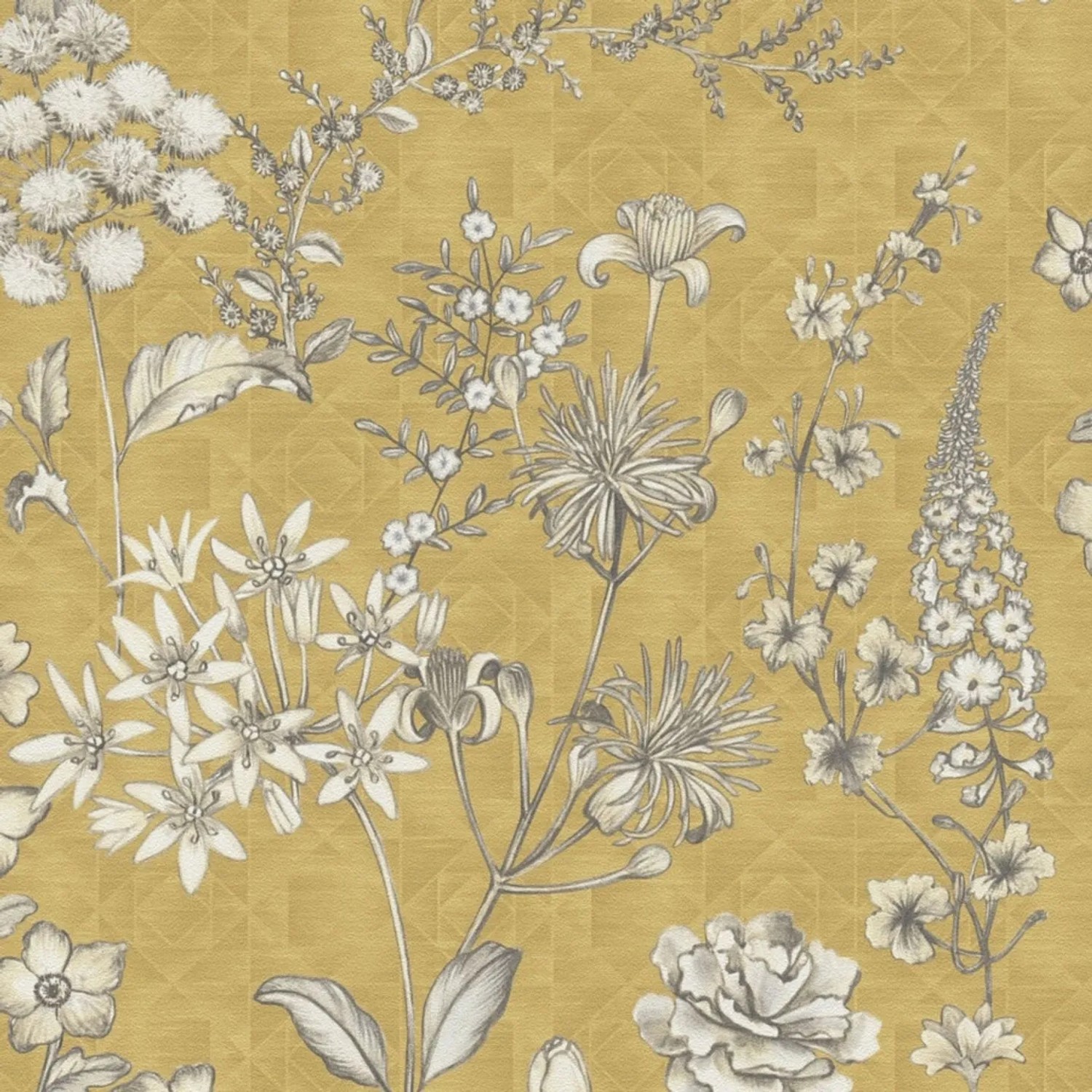 Tadessi Tapete Floral M1-No.4352 Vliestapete in Gelb