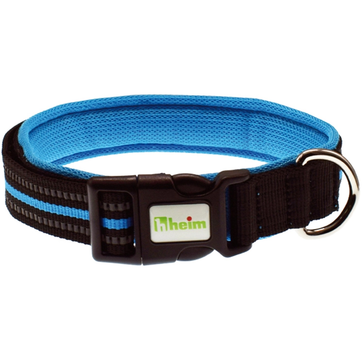 Heim Hundehalsband Signal reflektierend Gr. L Breite 25 mm Länge 48 - 57 cm Blau