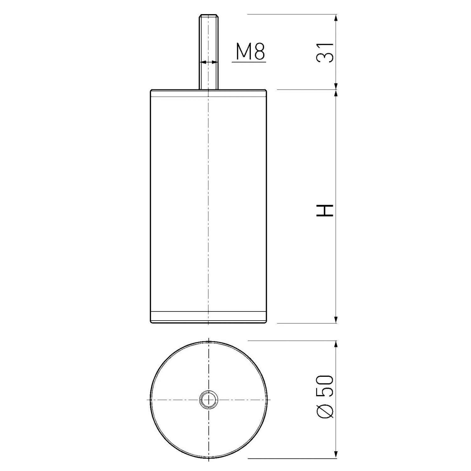 SOTECH Möbelfuß UNIFORM Chrom Poliert Höhe 150 mm_2