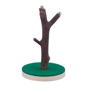 Relaxdays Kronkorkenbaum Holz Braun Grün Magnetisch 14 cm x 9 cm 80 g