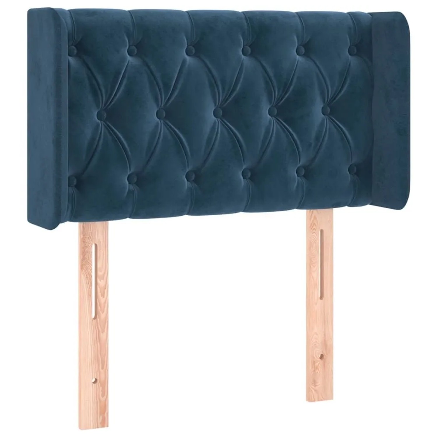 vidaXL Kopfteil mit Ohren Dunkelblau 83x16x78/88 cm Samt 3119138