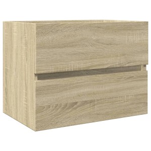 Waschbeckenunterschrank in Sonoma-Eiche (60cm) aus Holzwerkstoff für Badmöbel-Sets.