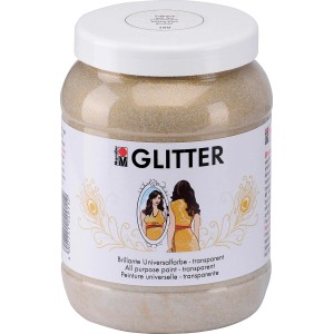 Marabu Glitter transparent 1,5 l Goldstaub für Wand-Akzente.