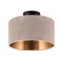 Beige Trio Deckenleuchte Julieta, 2-flammig, Ø 30 cm, mit goldenem Innenleben.