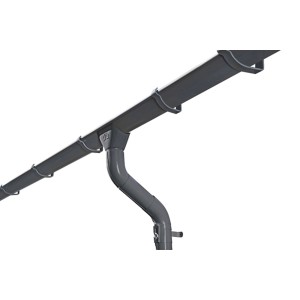 Skan Holz Regenrinnen-Set für Pavillon Orleans, Stahl verzinkt, anthrazitfarben.