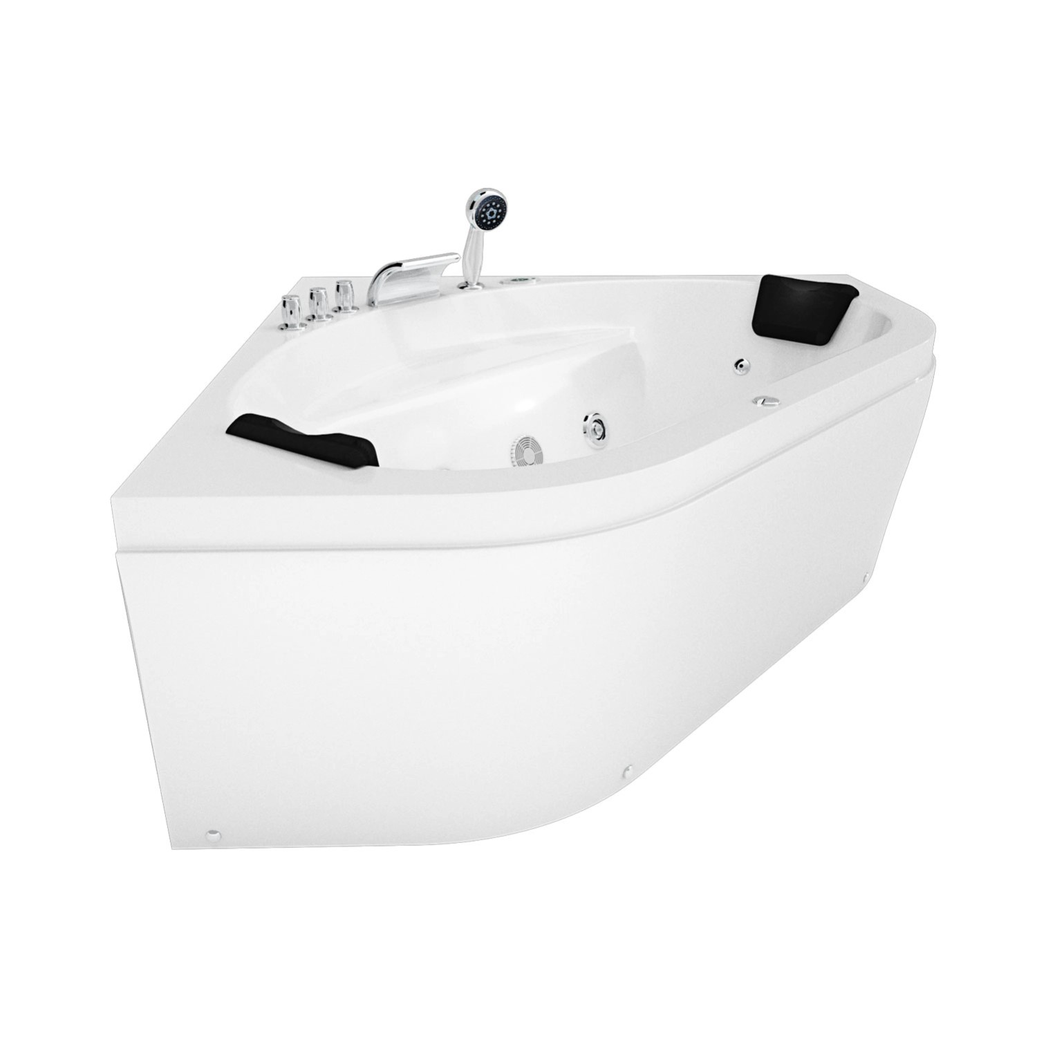 AcquaVapore Whirlpool Pool Badewanne Eckwanne Wanne W20R 140x140 mit Radio+Fa