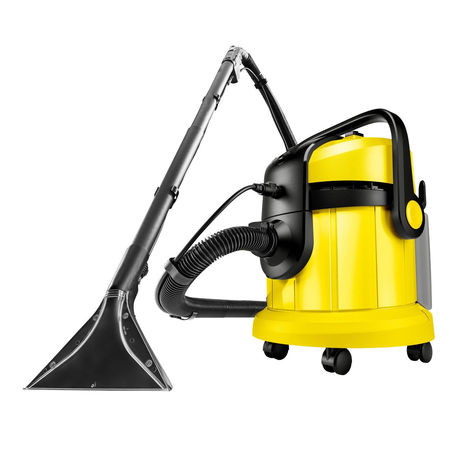 Kärcher Waschsauger SE 4004 in Gelb/Schwarz, ein Nass- und Trockensauger mit Sprühextraktionsdüse.