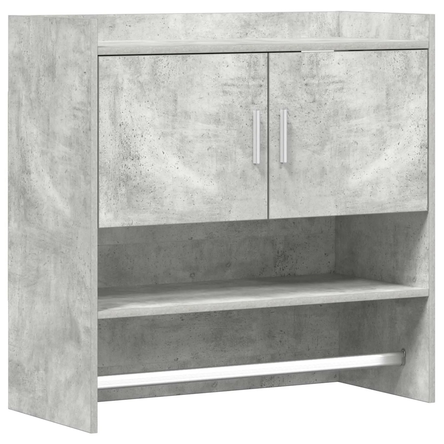 vidaXL Wandregal Wandhalterung Betongrau 80 x 36 x 80 cm Holzwerkstoff 8011382