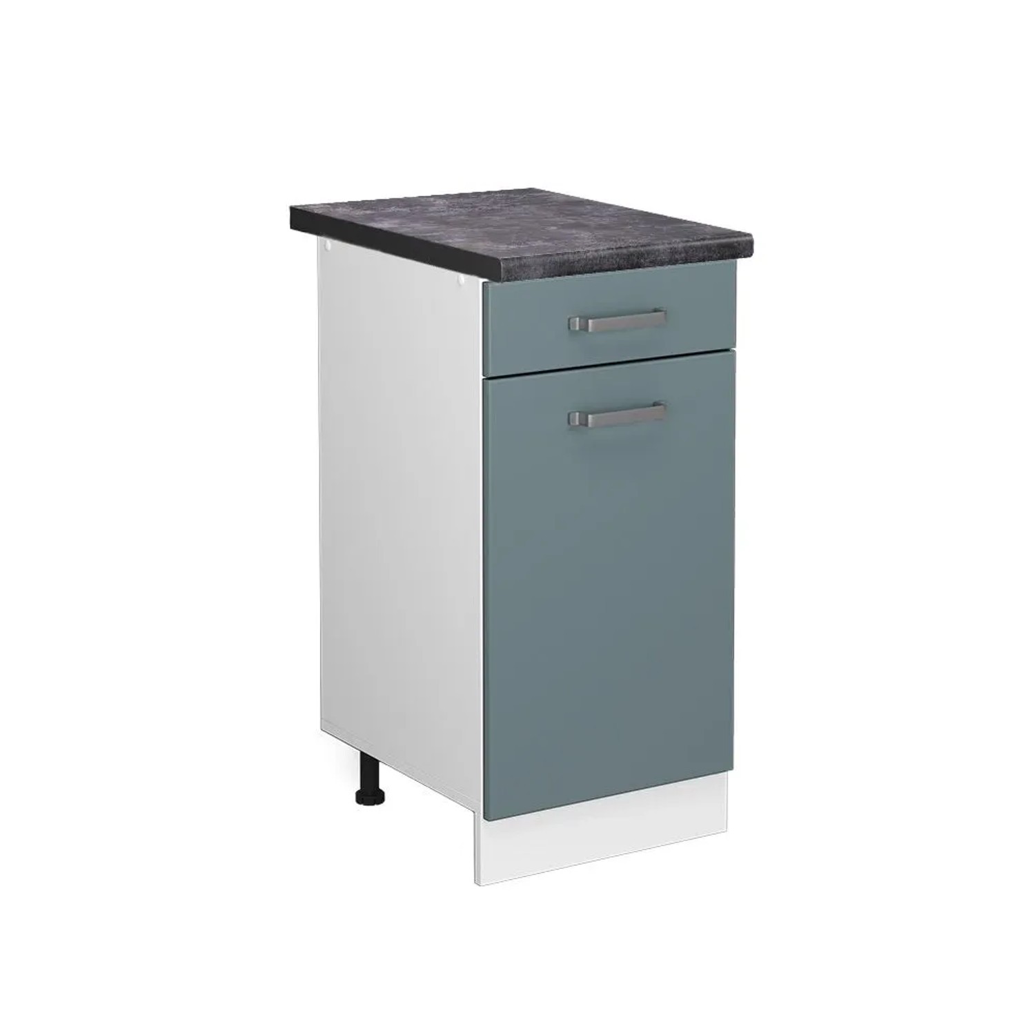 Vicco Küchenunterschrank R-Line Schubladenschrank für die Küche Blau-Grau Weiß 40 cm AP Anthrazit