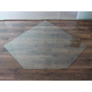 ECOfoxx Funkenschutzplatte Glasbodenplatte Fünfeck 100x100cm