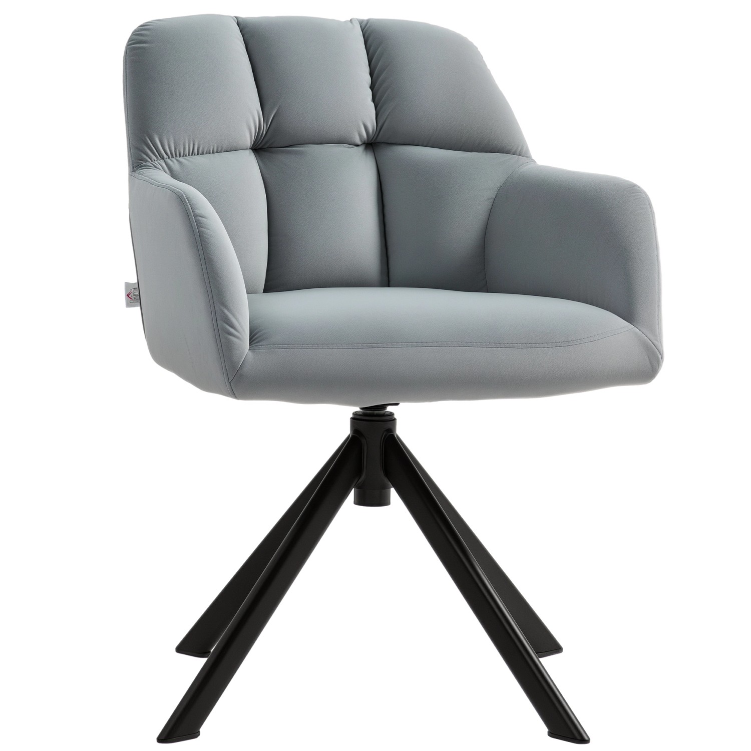 HOMCOM Sessel mit Samtoptik Polyester Metall Grau 58,5L x 59B x 78,5H cm günstig online kaufen