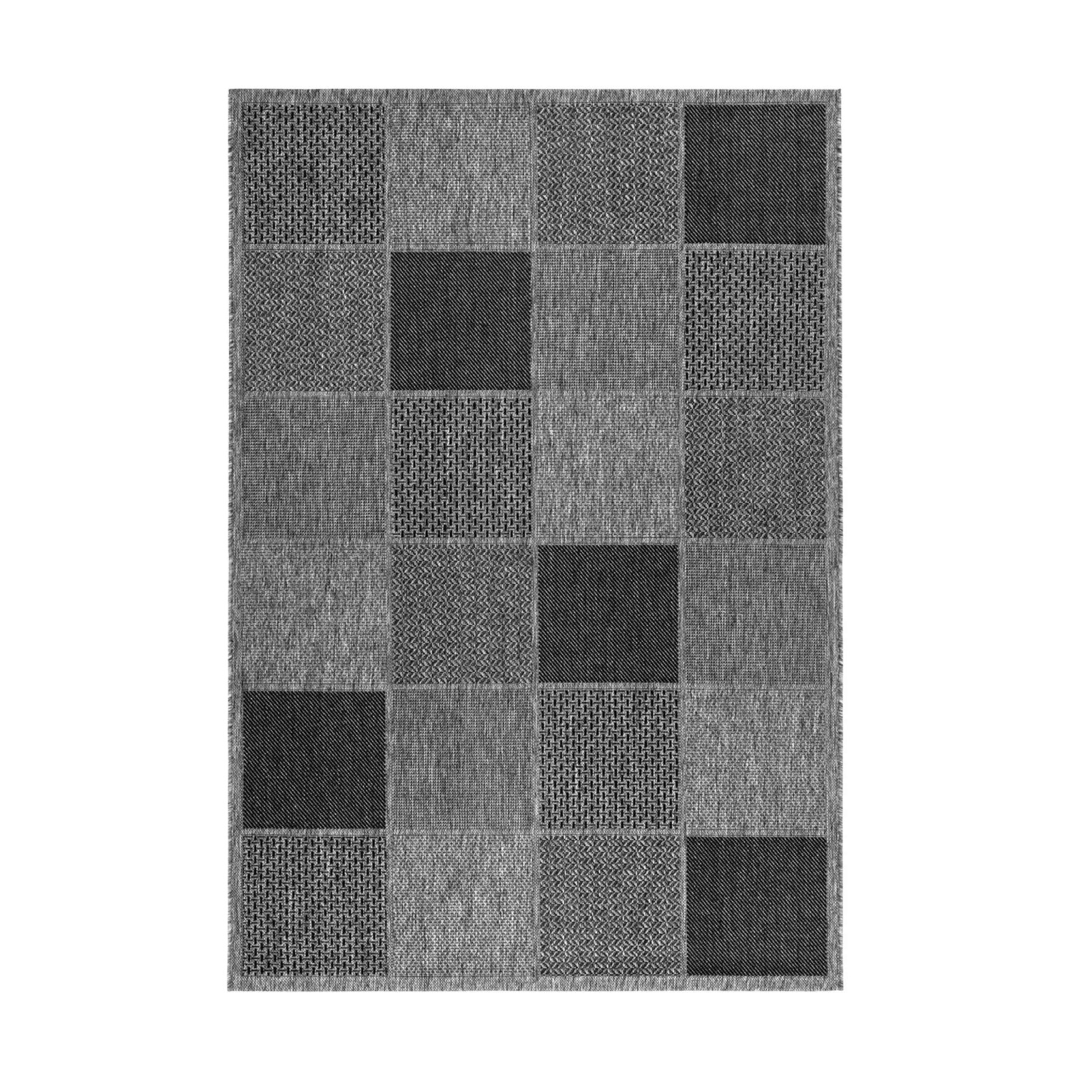 MeGusta Flachflor Teppich Modern Silber Polypropylen 120x170 cm Graciela günstig online kaufen