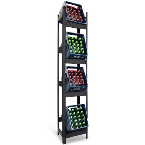 KARAT Flaschenkastenständer Osaka für 4 Getränkekisten im Regal, schwarz.