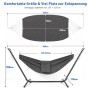 Sekey Hängematte Hängemattengestell Doppelhängematte Höhenverstellbar bis 200 kg Belastbar mit Tragetasche für Garten Balkon Terrasse Outdoor Grau_7