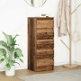 vidaXL Sideboard im Altholz-Design mit 5 Schubladen, 37,5x35x99 cm. Praktischer Holzschrank für Wohnzimmer oder Büro.