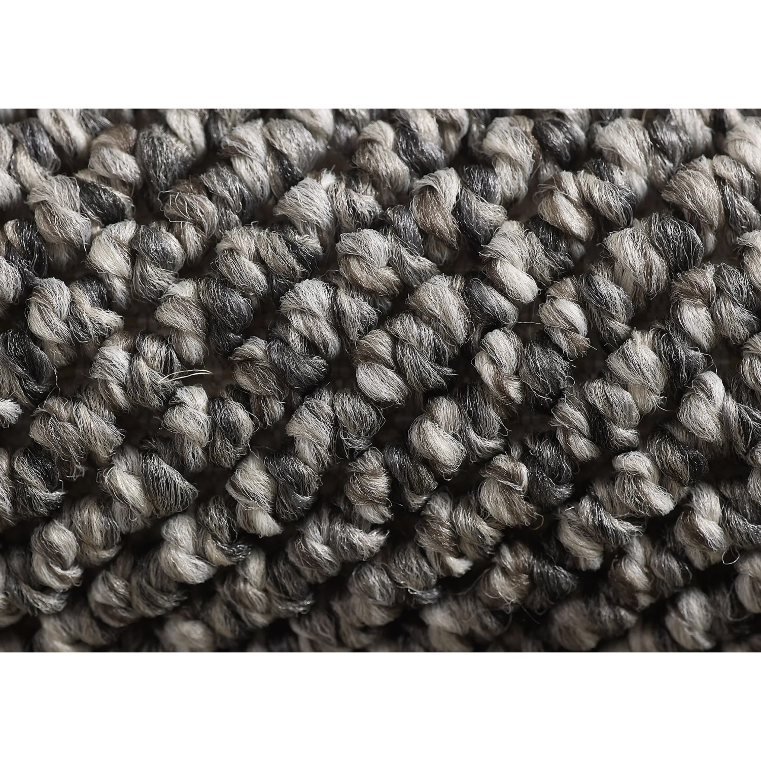 Detailaufnahme des grauen Kurzflorteppichs Loom 4300 von Ayyildiz (280x370 cm).