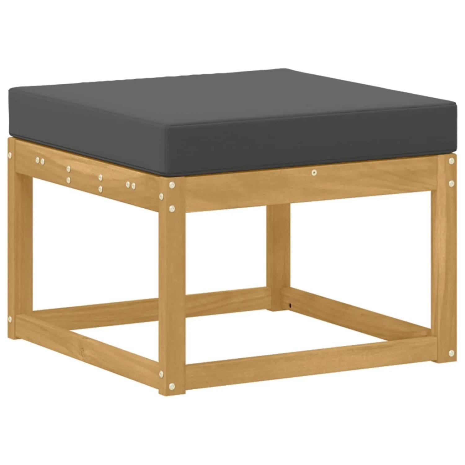 vidaXL Outdoor Hocker Massivholz Akazie Weiß 901455