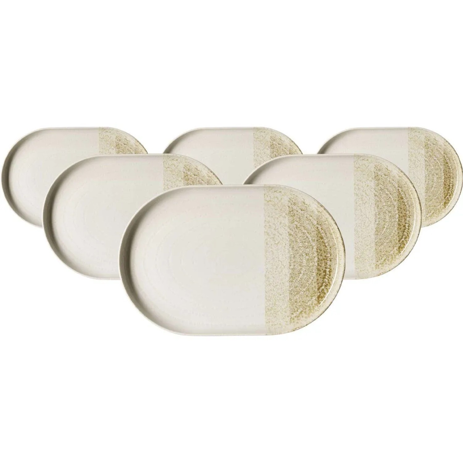 Ritzenhoff & Breker Trio Servierplatte 30 x 20 cm 6er Set Creme