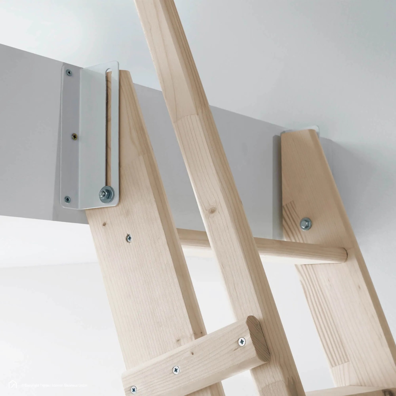 Treppen Intercon Raumspartreppe Easy Step Massivholz Fichte Einseitiges Geländer_6