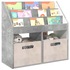 vidaXL Kinderregal Beton Grau 72,5 x 29,5 x 69 cm Holzwerkstoff 892382